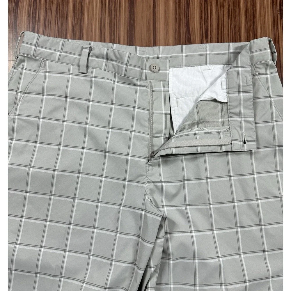 Nike Golf Performance Shorts Mens Size 36 Gray-Tan Plaid 12.5